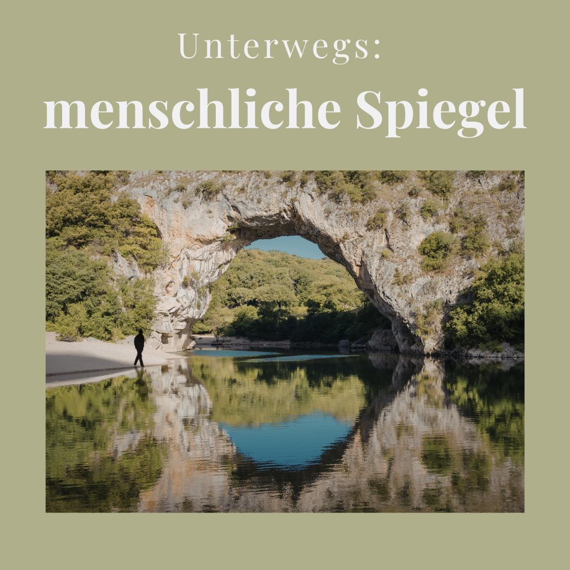 Unterwegs: menschliche Spiegel